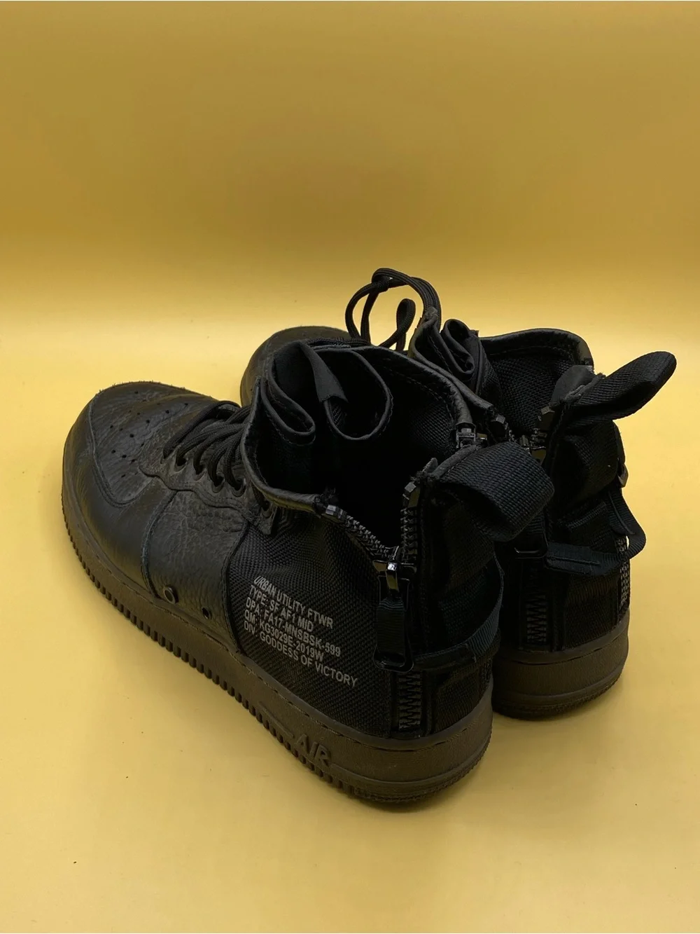 Nike Black High-Top Tactical Sneakers with Lace-Up Front